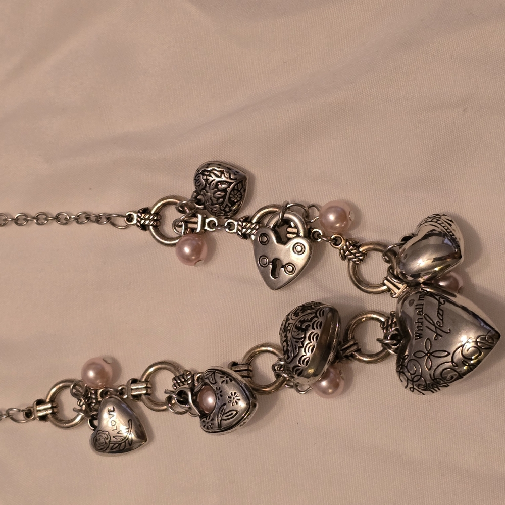 Silver Heart Charm Necklace